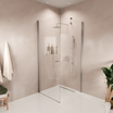 Douchecabine Medellin 90 x 90 x 200 cm - Chroom - Nano Coating - Draaideur