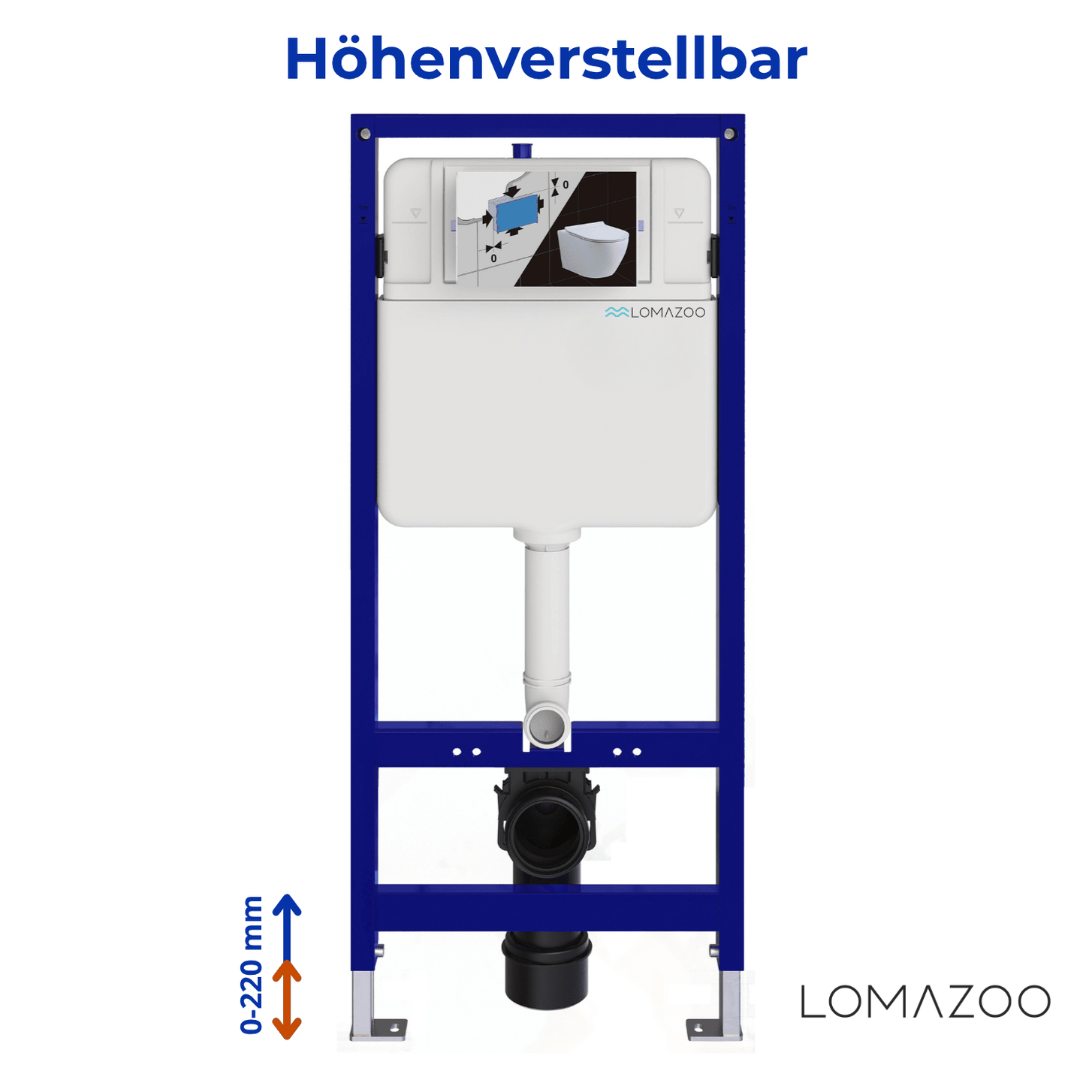 Hangtoilet met Inbouwreservoir - Rond Zwart - Drukplaat Rond Zwart - Linea - lomazoo.com