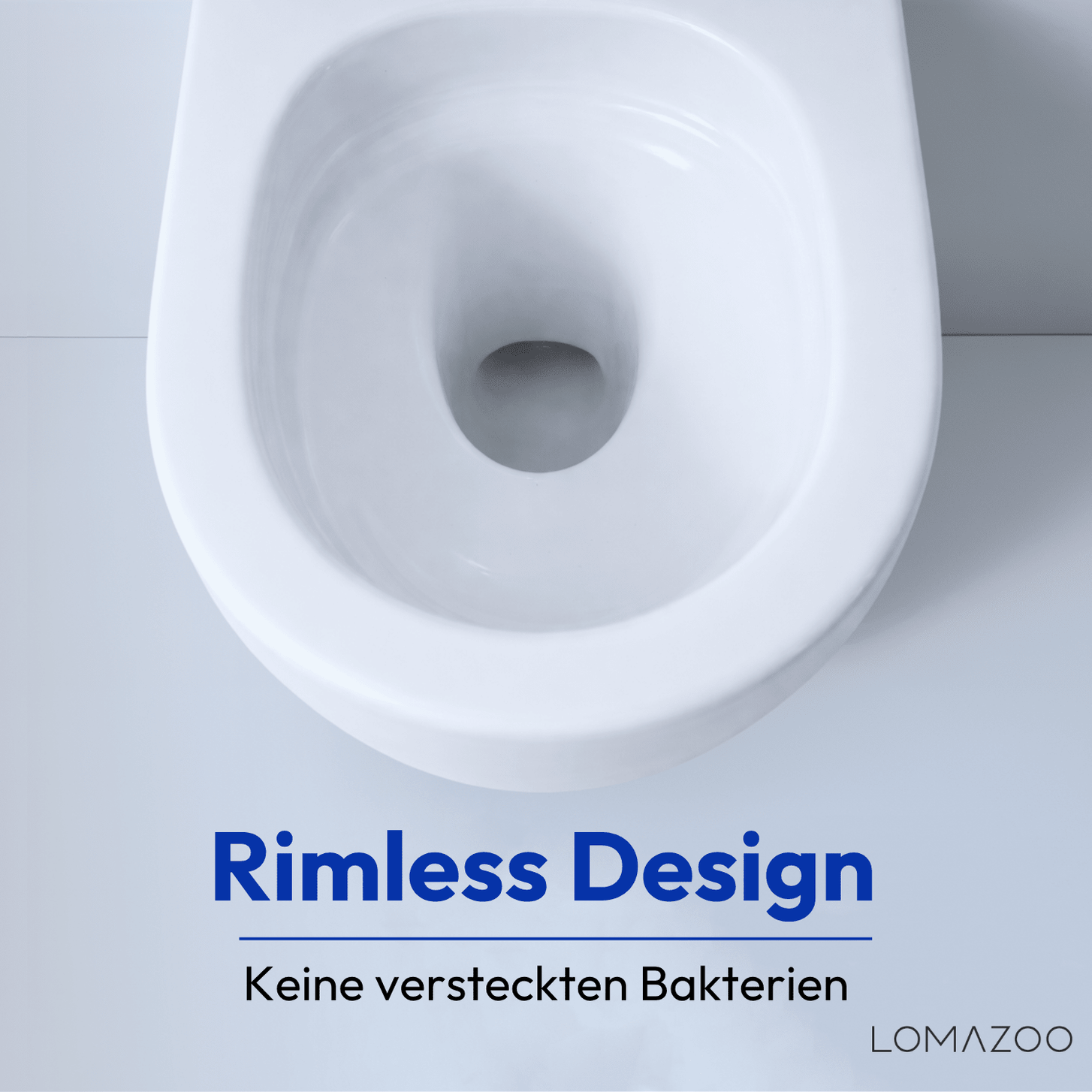 Hangtoilet met Inbouwreservoir - Rond Wit - Drukplaat Vierkant Wit - Linea - lomazoo.com