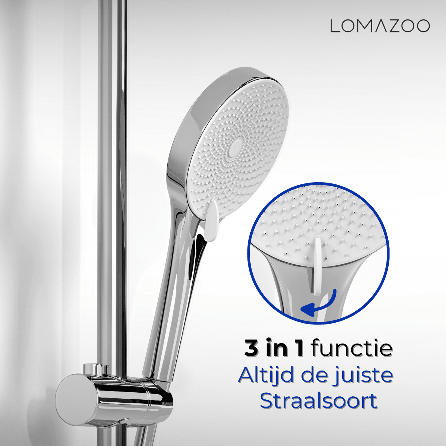 Handdouche Met Glijstang Chrome - lomazoo.com