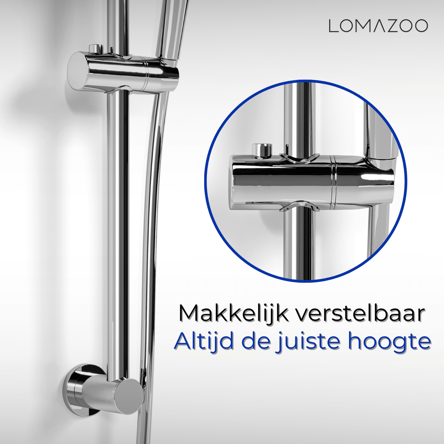 Handdouche Met Glijstang Chrome - lomazoo.com