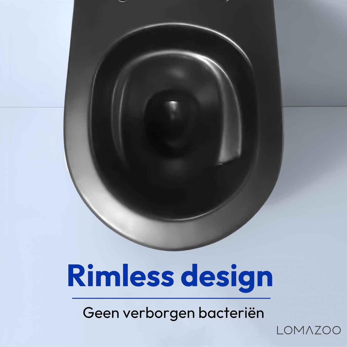 Hangtoilet met Inbouwreservoir - Rond Zwart - Drukplaat Vierkant Goud - Linea - lomazoo.com