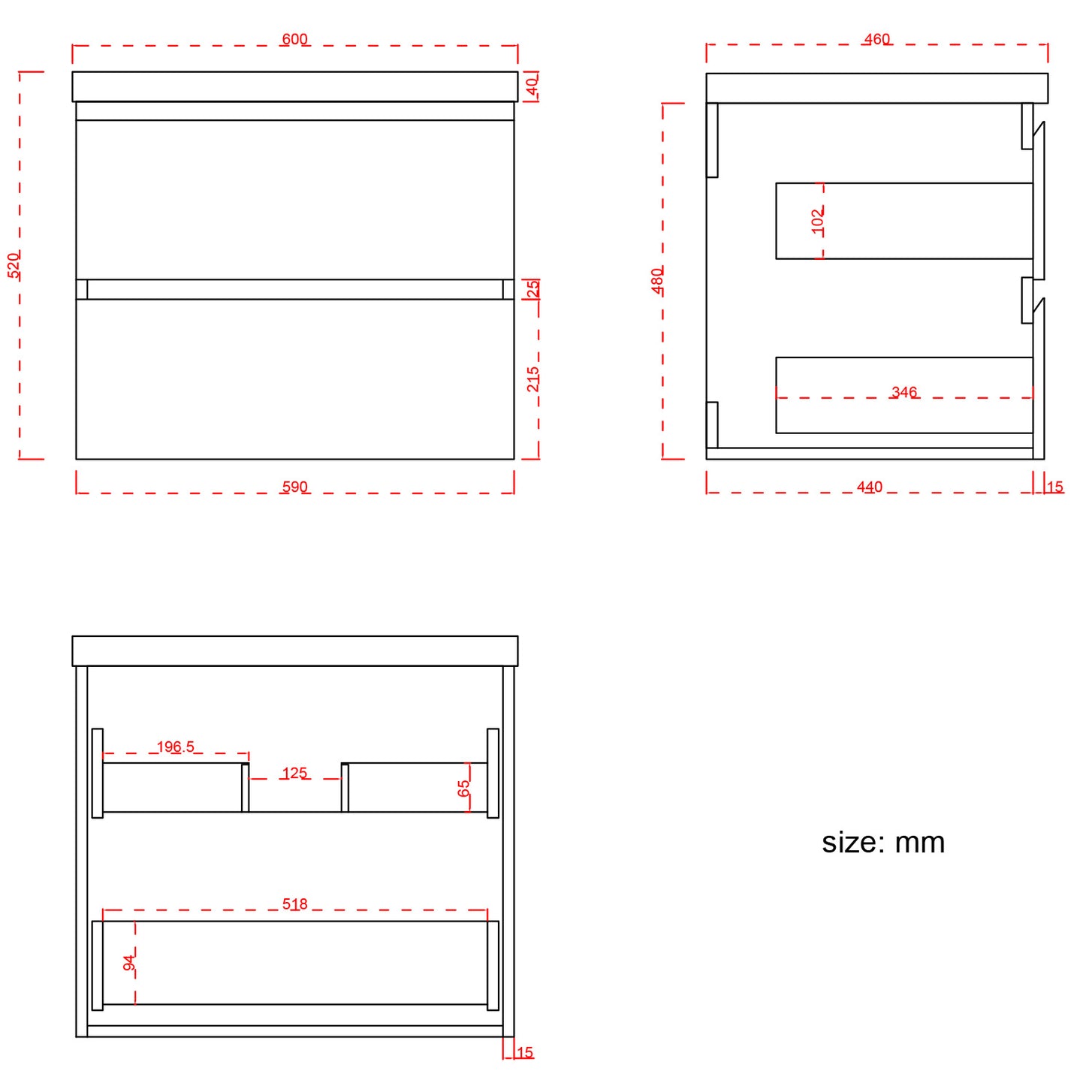 AZURO Mat Zwart - Wastafel Wit - Met Kolomkast - 60cm - lomazoo.com