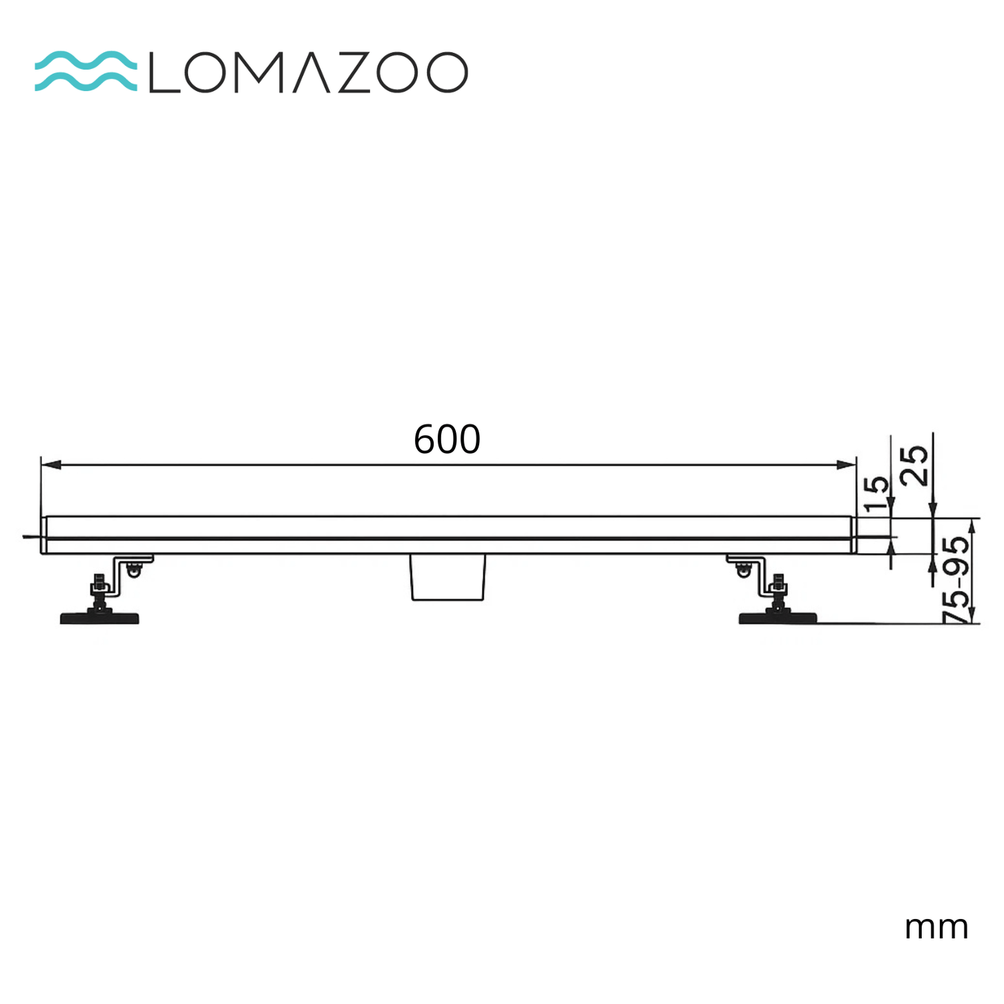 Douchegoot Cayma 60 cm - Goud - lomazoo.com