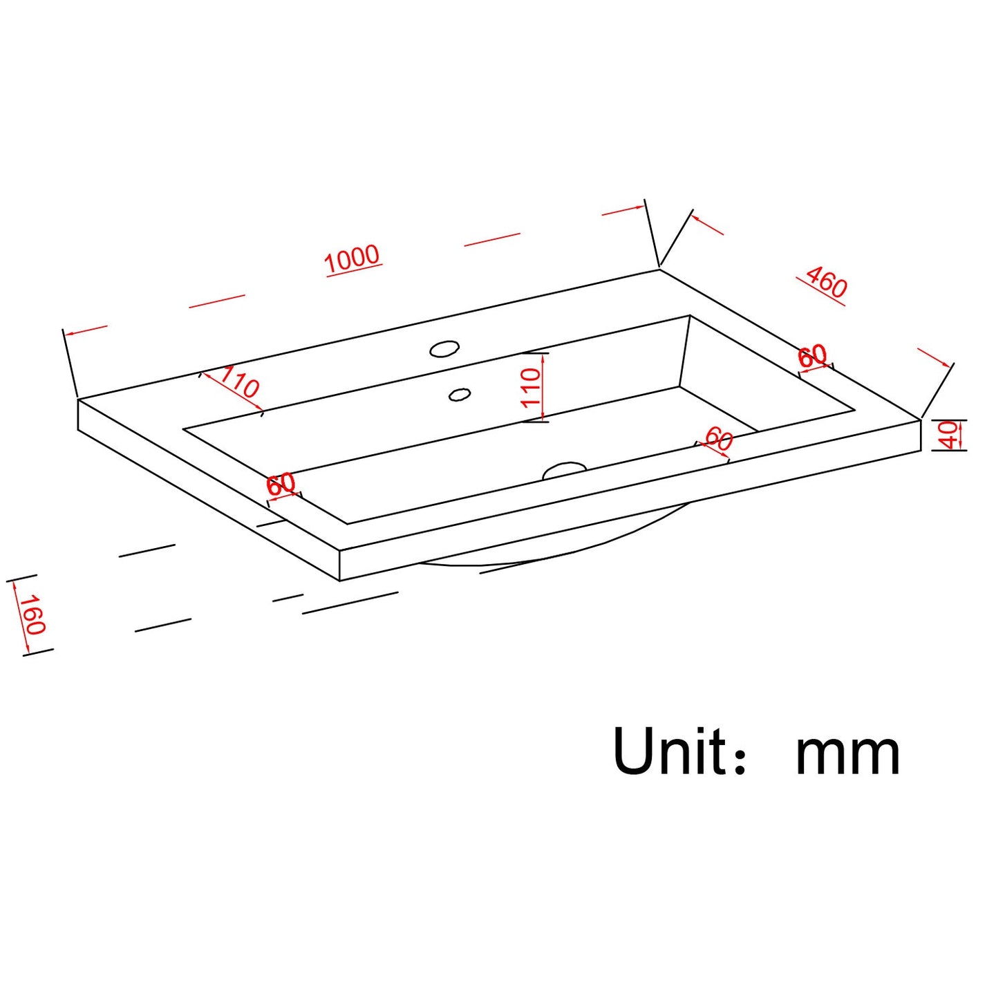 MODENA Greige - Wastafel Wit - 100cm - lomazoo.com