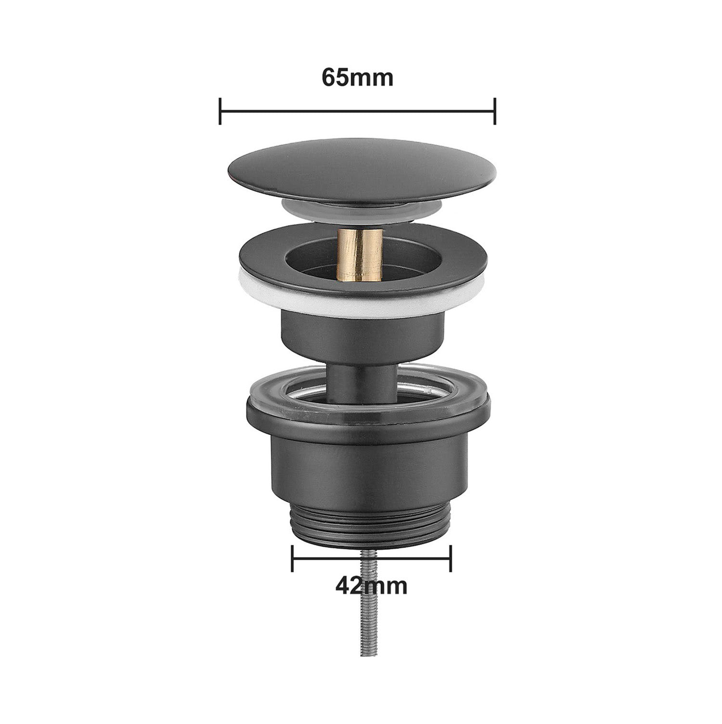 Waschbecken-Ablaufventil Clickwaste 42 mm – Gun Metal